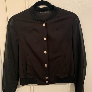 Brandy Melville Bomber Jacket Sheer Sleeves